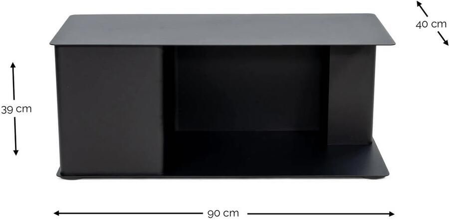 Spinder Design kapstok Adaptable Banktafel Zwart Tussentafel Staal - Foto 3