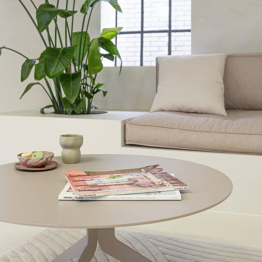 Spinder Design salontafel Daley Silky Taupe Ø 80 Staal - Foto 2