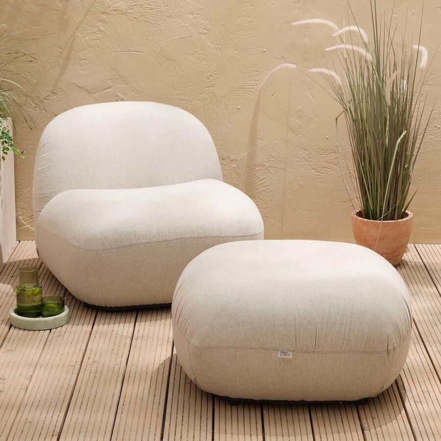 Studio LIVIT All Weather loungestoel Toro met hocker