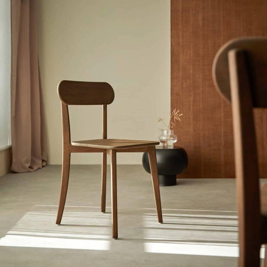 Tikamoon Stoelen van bruin eikenhout Abel