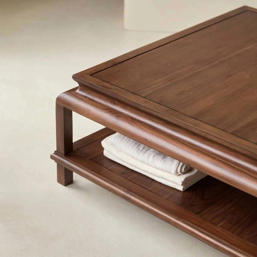 Tikamoon Vierkante salontafel van massief acacia 103 cm Achille - Foto 2