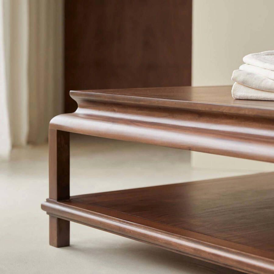 Tikamoon Vierkante salontafel van massief acacia 103 cm Achille - Foto 3