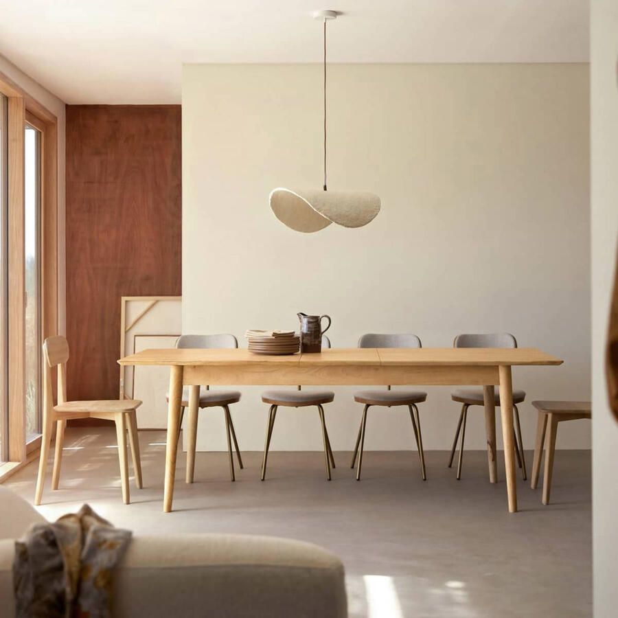 Tikamoon Uitschuifbare tafel in massief mangohout 220x88 Cloé