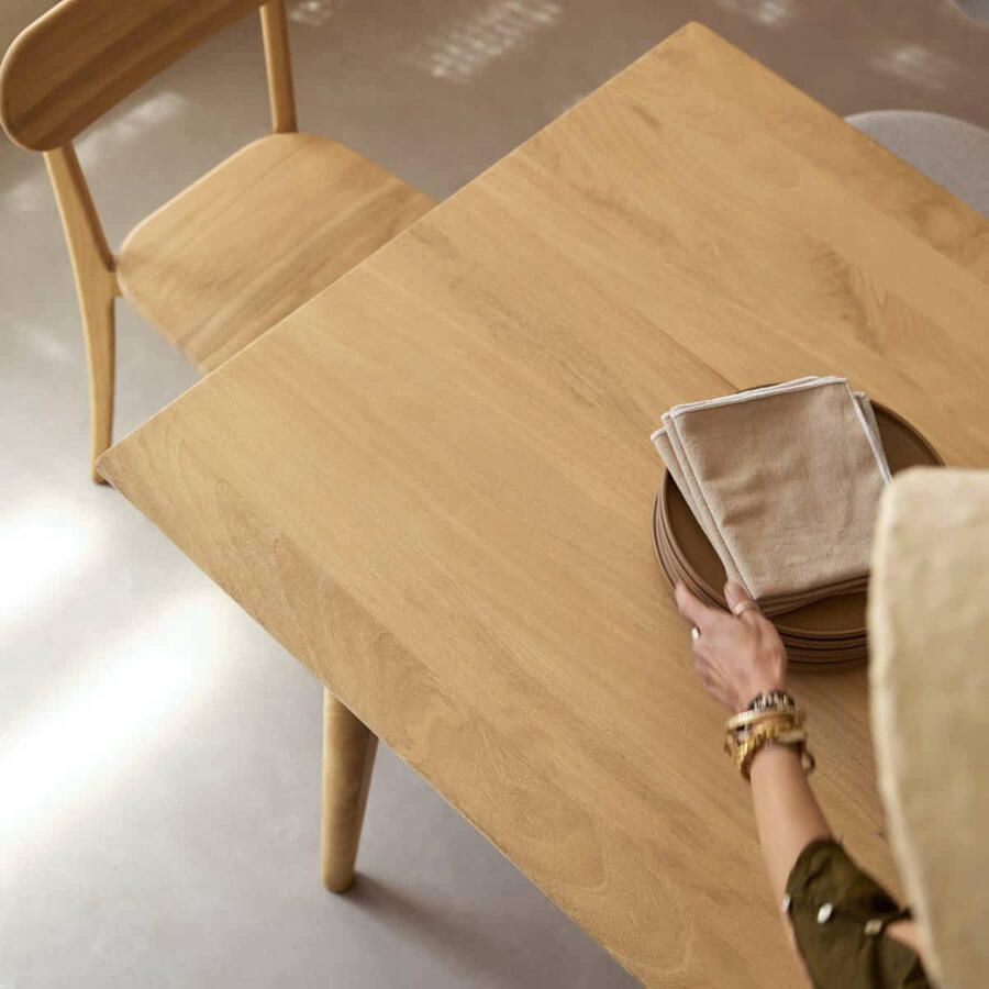 Tikamoon Uitschuifbare tafel in massief mangohout 220x88 Cloé - Foto 2