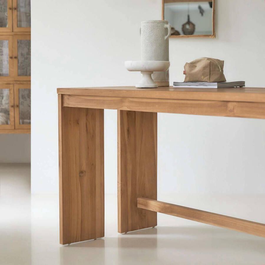 Tikamoon Eden Bureau van massief teak met opbergkastje - Foto 2