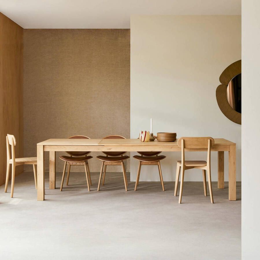 Tikamoon Uitschuifbare tafel in massief eikenhout 180x90 Eden