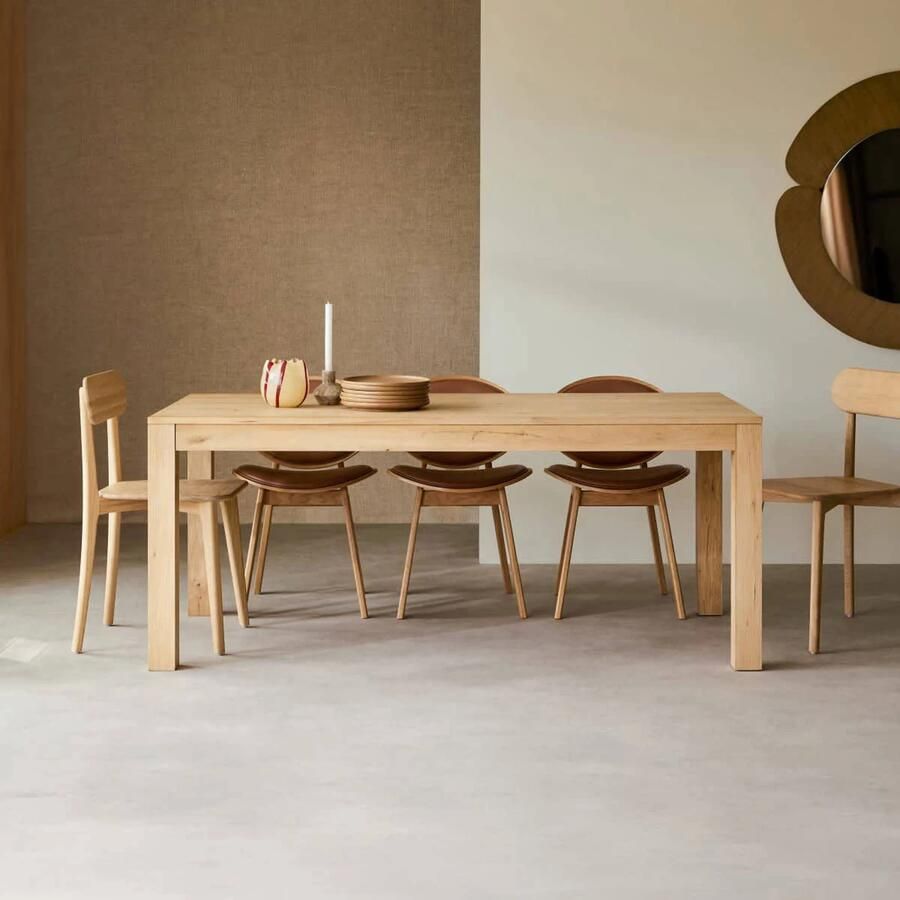 Tikamoon Uitschuifbare tafel in massief eikenhout 180x90 Eden - Foto 2