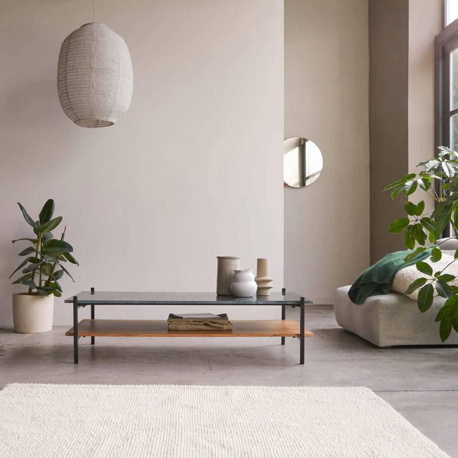 Tikamoon Edit Massief acacia en marmeren salontafel