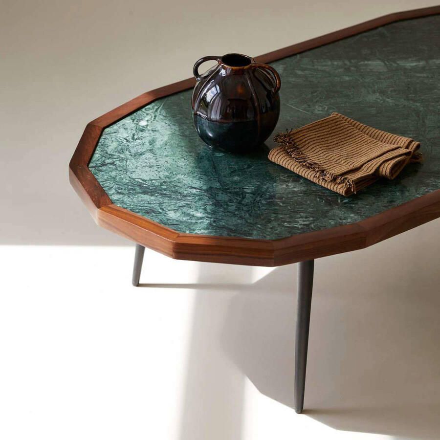 Tikamoon Jade Massief palissander en marmeren salontafel