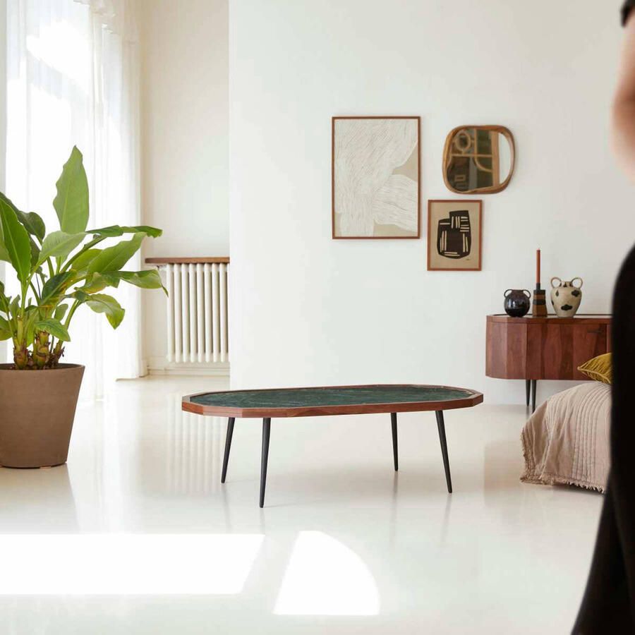 Tikamoon Jade Massief palissander en marmeren salontafel - Foto 2