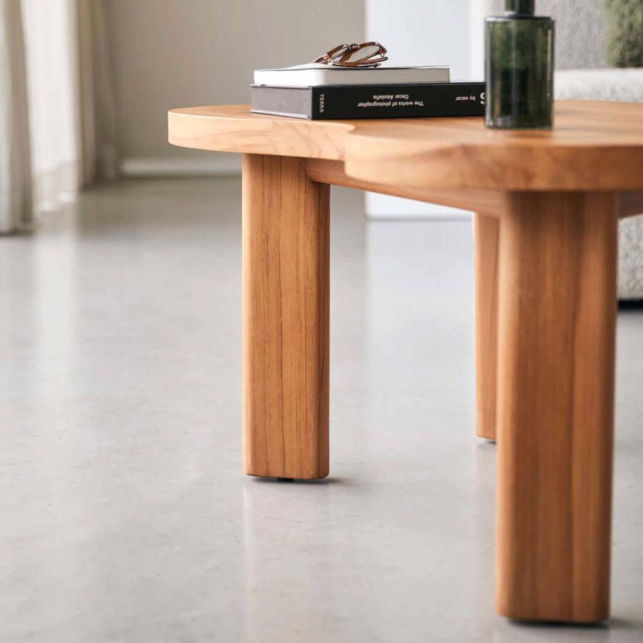 Tikamoon Salontafel in teakhout 90x60 Lothaire - Foto 3