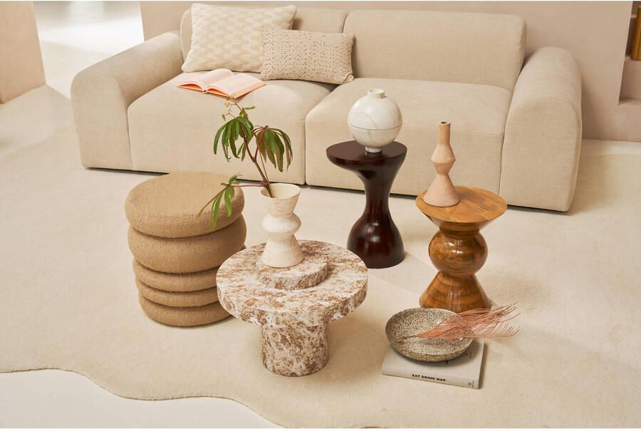 Urban Nature Culture poef Cinco Diameter 39cm Hoogte 43cm