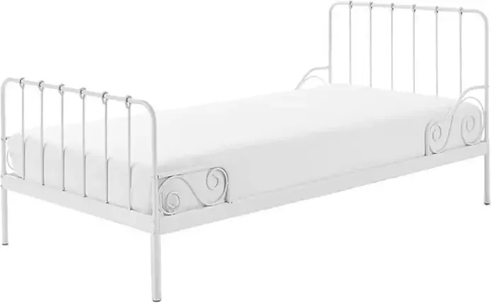 Vipack Alice Metalen Bedframe met Lattenbodem Kinderbed 90x200 cm Wit - Foto 4