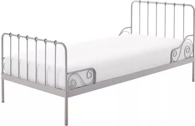 Vipack Alice Metalen Bedframe met Lattenbodem Kinderbed 90x200 cm Grijs - Foto 3