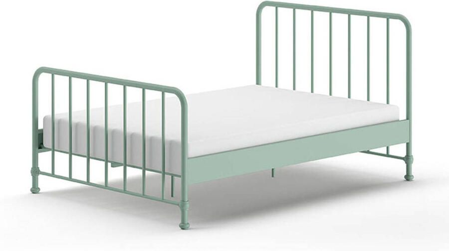 Vipack EMOB Twijfelaar Bronxx metaal 140x200 mat olijfgroen Metalen tweepersoonsbedden Groen Metaal Metalen tweepersoonsbedden Tweepersoons Normaal bed Op voorraad - Foto 9