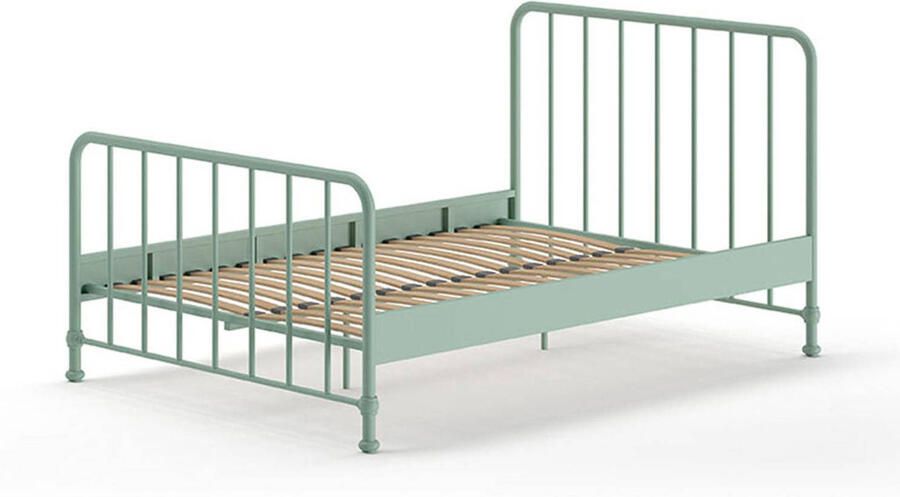 Vipack EMOB Twijfelaar Bronxx metaal 140x200 mat olijfgroen Metalen tweepersoonsbedden Groen Metaal Metalen tweepersoonsbedden Tweepersoons Normaal bed Op voorraad - Foto 8