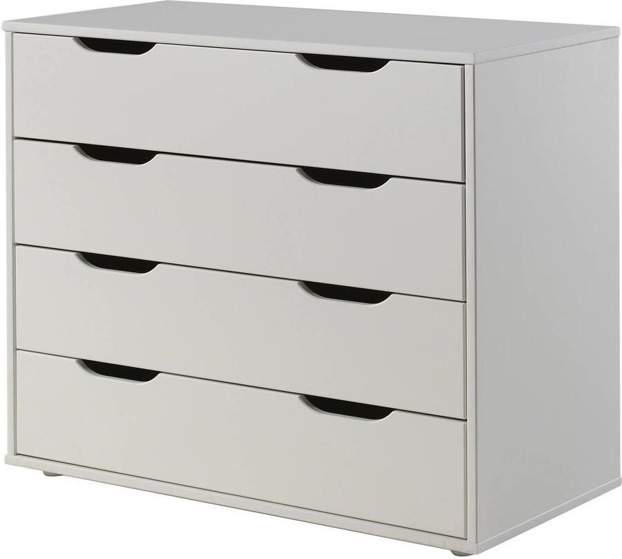 Vipack Hoogslaper Claire 90x200 met zetelbed en ladenkast wit