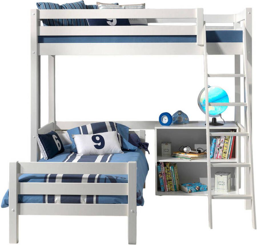 Vipack slaper Claire met bed Anne en boekenkast 90x200 Wit - Foto 3