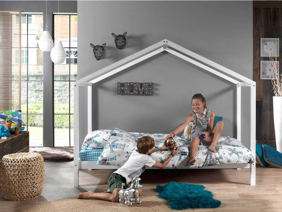 Vipack Bed Dallas als huis Kinderbed 90 x 200 cm Wit - Foto 2
