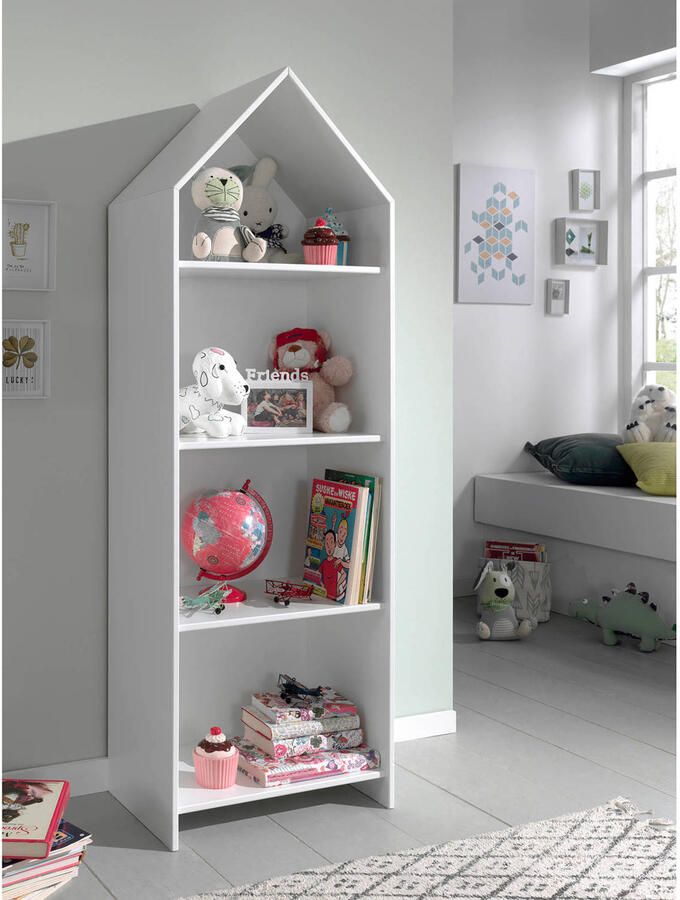 Vipack EMOB Boekenkast Casami huis wit Kinderkasten Wit MDF Kinderkasten Op voorraad - Foto 4