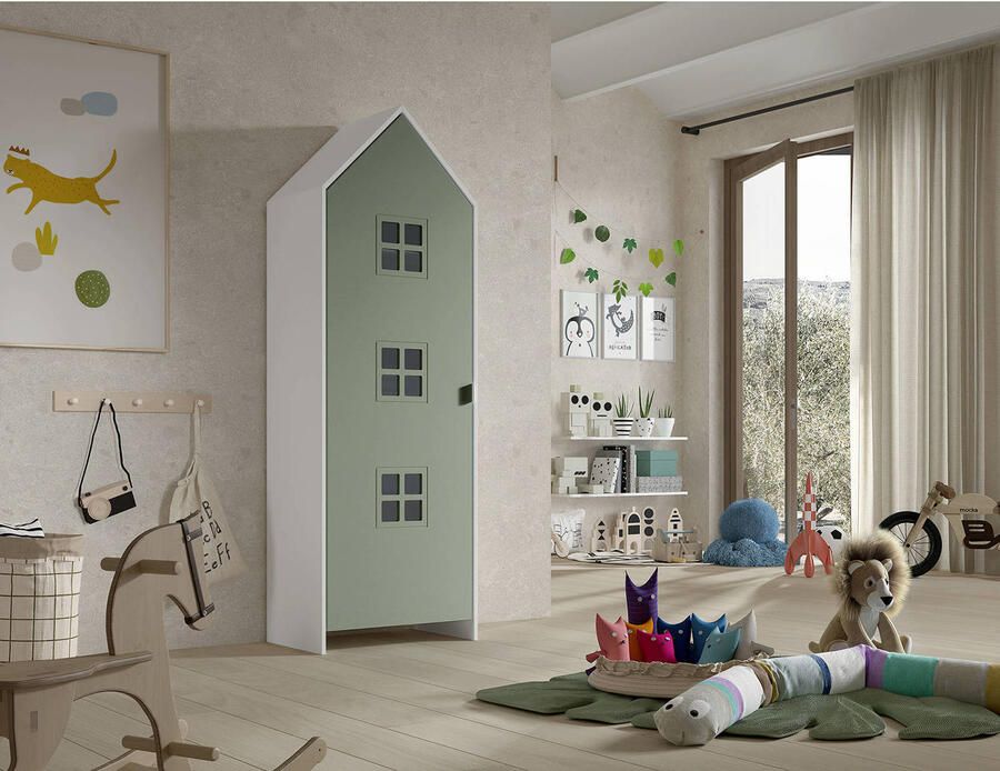 Vipack Kledingkast Casami Bruges 58x37x172 cm Groen - Foto 3