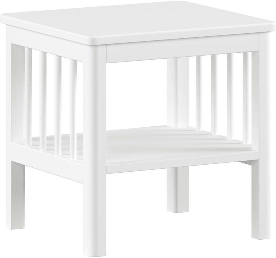 Vipack Nachttafeltje Forrest met legplank massief beukenhout wit - Foto 5