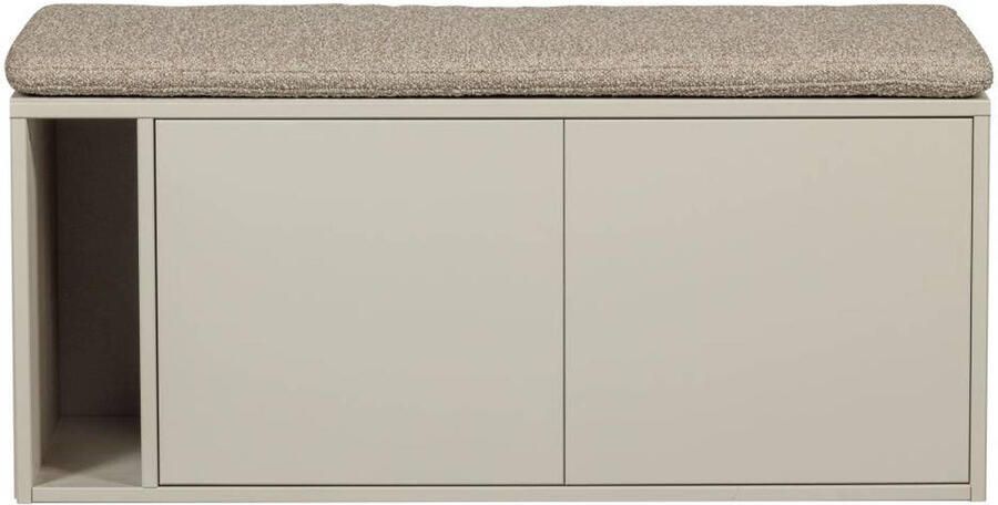 Vtwonen TV-meubel Bankje Settle Down Met zitkussen Grenenhout 108cm Dust - Foto 3