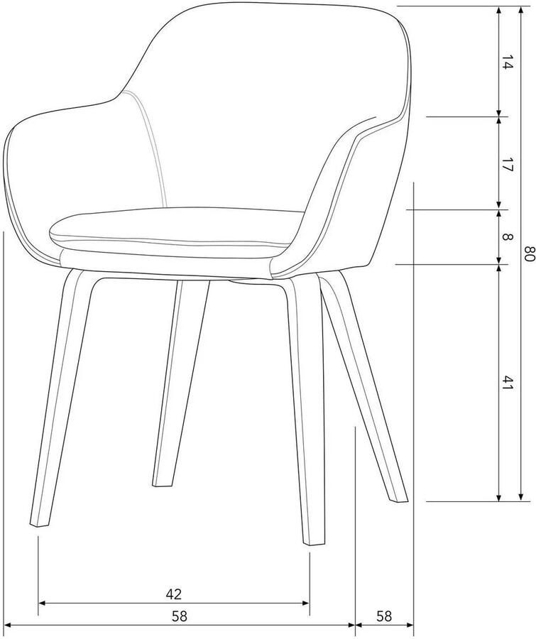 Vtwonen Base Eetkamerstoelen Polyester Zand Set van 2 - Foto 2