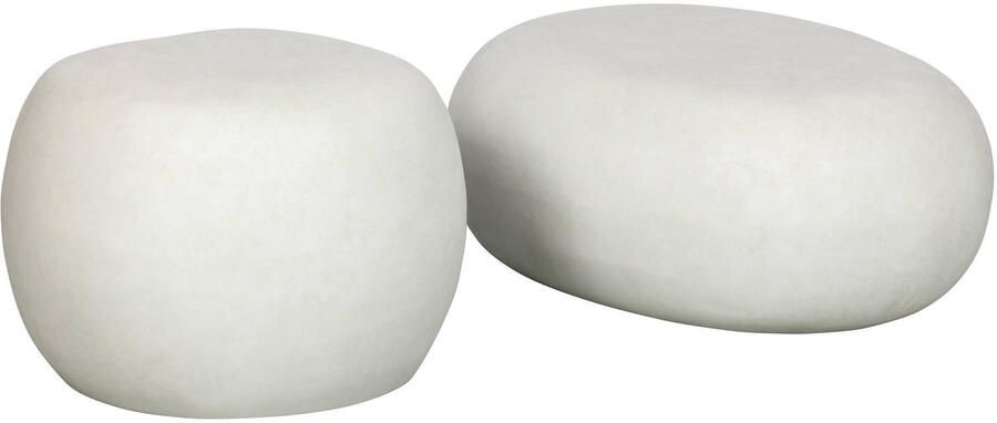 Vtwonen Bijzettafel Buiten Pebble Fiber Clay Wit 31x65x49 - Foto 4