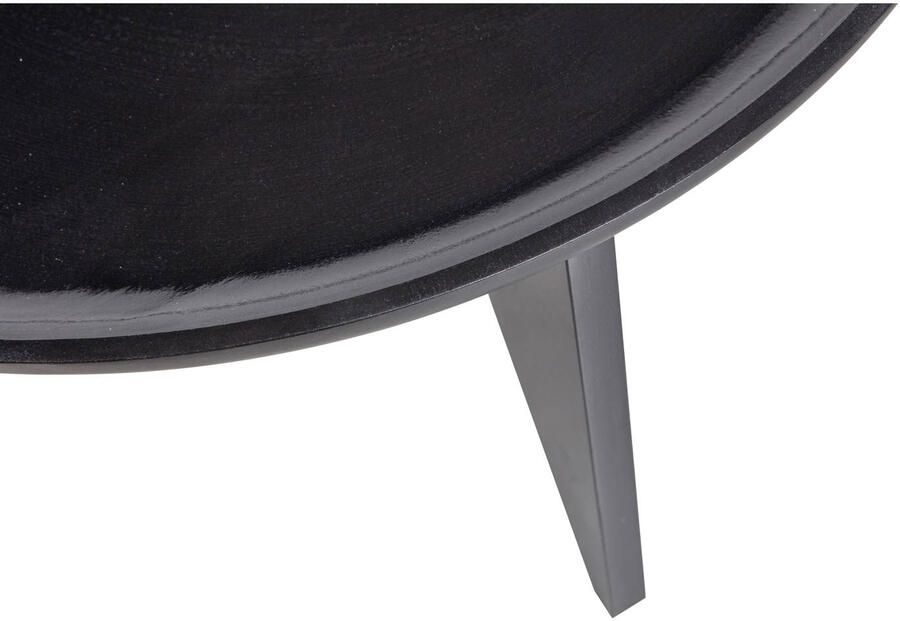 Vtwonen High Heels Bijzettafels Mangohout Zwart Set van 2