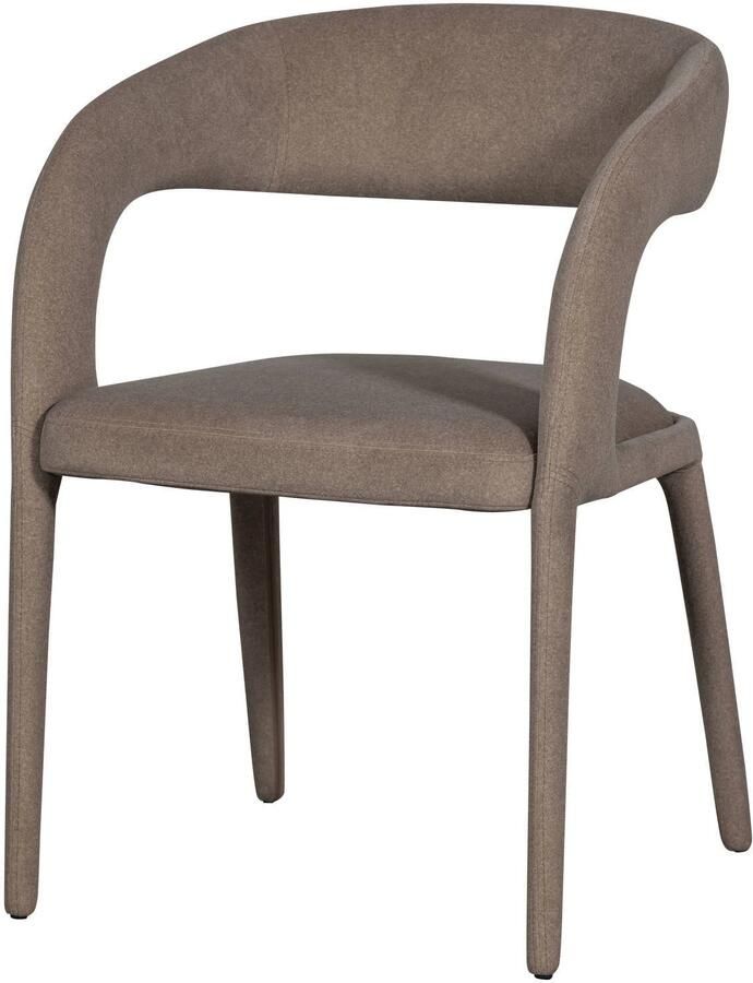 Vtwonen Arms Eetkamerstoel Geweven Stof Bruin 80x60x54 cm