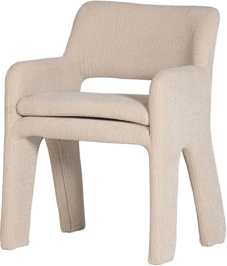 Vtwonen Bigfoot Eetkamerstoel Chenille Zand Beige 78x57x56 cm