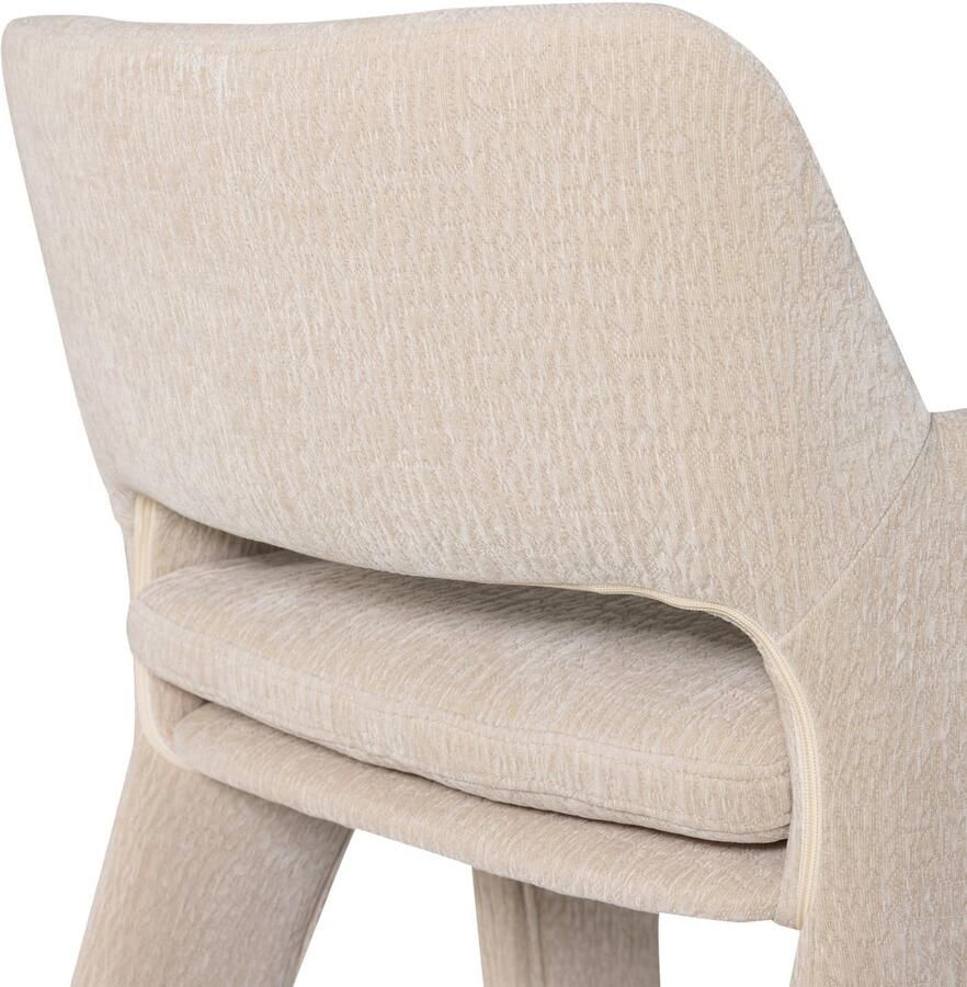 Vtwonen Bigfoot Eetkamerstoel Chenille Zand Beige 78x57x56 cm - Foto 2