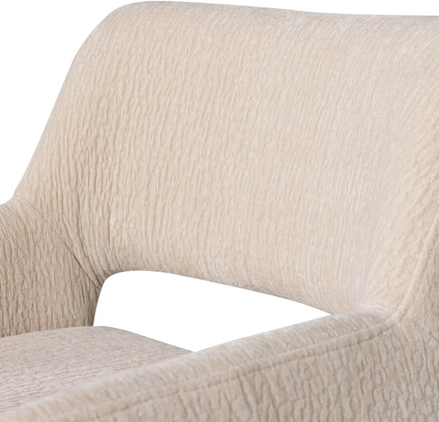 Vtwonen Bigfoot Eetkamerstoel Chenille Zand Beige 78x57x56 cm - Foto 3