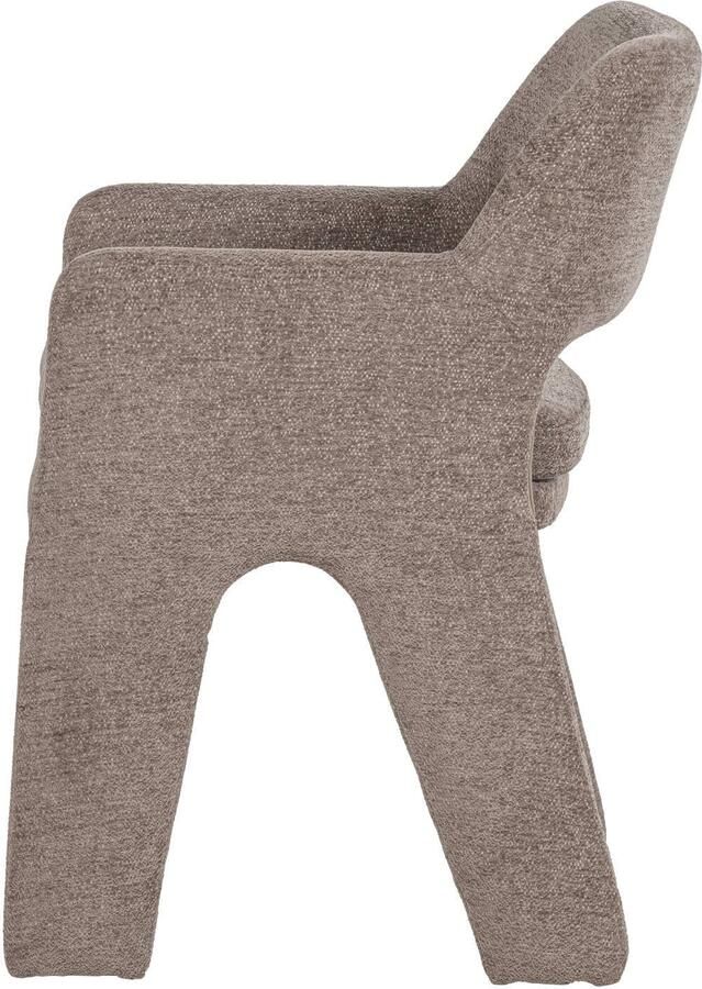 Vtwonen Bigfoot Eetkamerstoel Chenille Taupe Bruin 78x57x56 cm - Foto 3
