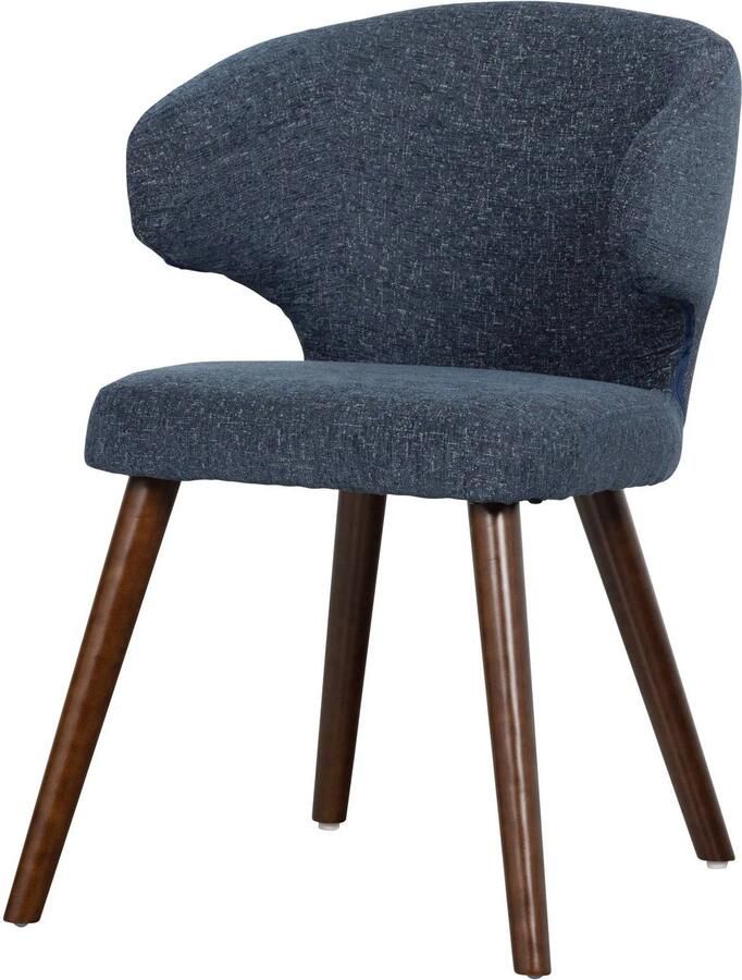 Vtwonen Cape Eetkamerstoelen Stof Blauw Set van 2 - Foto 3