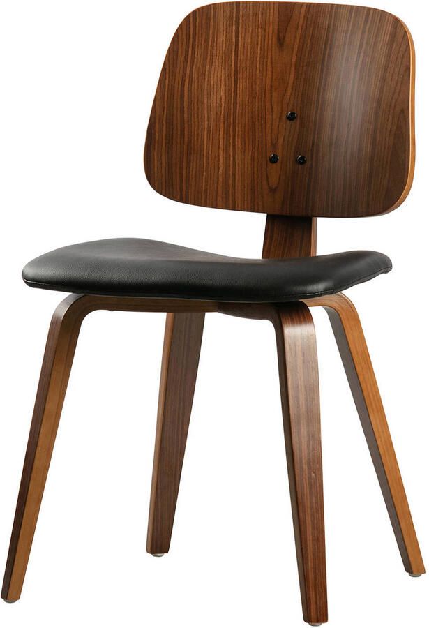 Vtwonen Classic Eetkamerstoel Zwart walnoot 81x48x50 - Foto 3