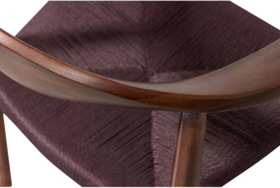 Vtwonen Embrace Eetkamerstoelen Gevlochten Donkerbruin Set van 2 - Foto 3