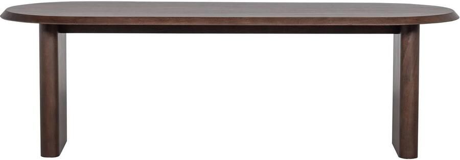 Vtwonen Ovale Eettafel Ellips Mangohout 240 x 90cm walnoot - Foto 2
