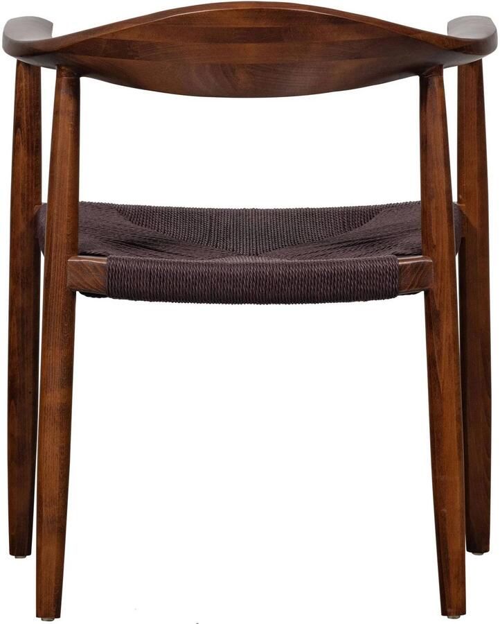 Vtwonen Embrace Eetkamerstoelen Gevlochten Donkerbruin Set van 2 - Foto 3