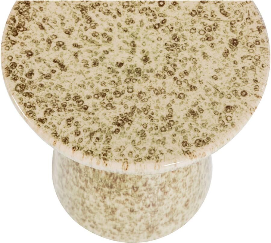 Vtwonen Fleck Bijzettafel Ø35x45 cm Keramiek Lichtbruin Melange - Foto 2