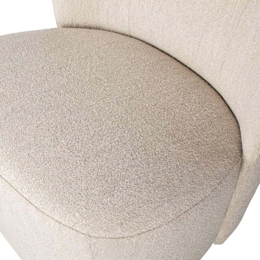 Vtwonen Lofty Fauteuil Bouclé Stof Naturel Beige 75x68x72 cm