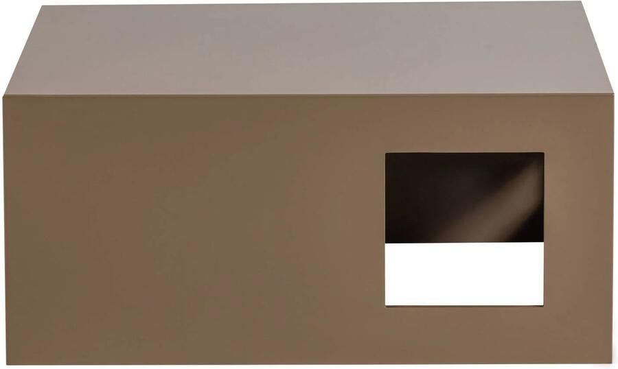 Vtwonen Modern Salontafel MDF Hout Hoogglans Zand Bruin 40x88x88 cm - Foto 2