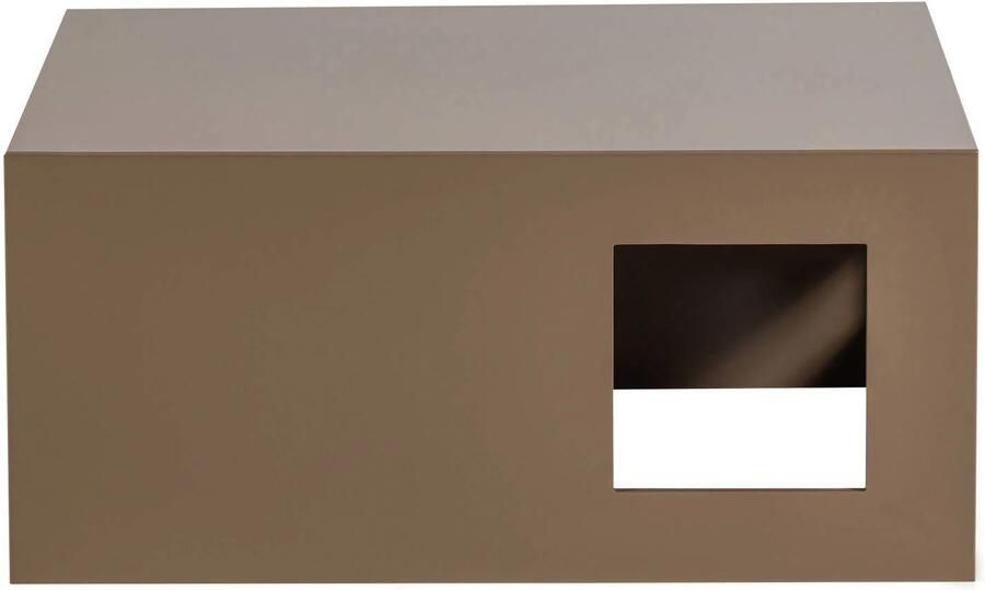 Vtwonen Modern Salontafel MDF Hout Hoogglans Zand Bruin 40x88x88 cm - Foto 3
