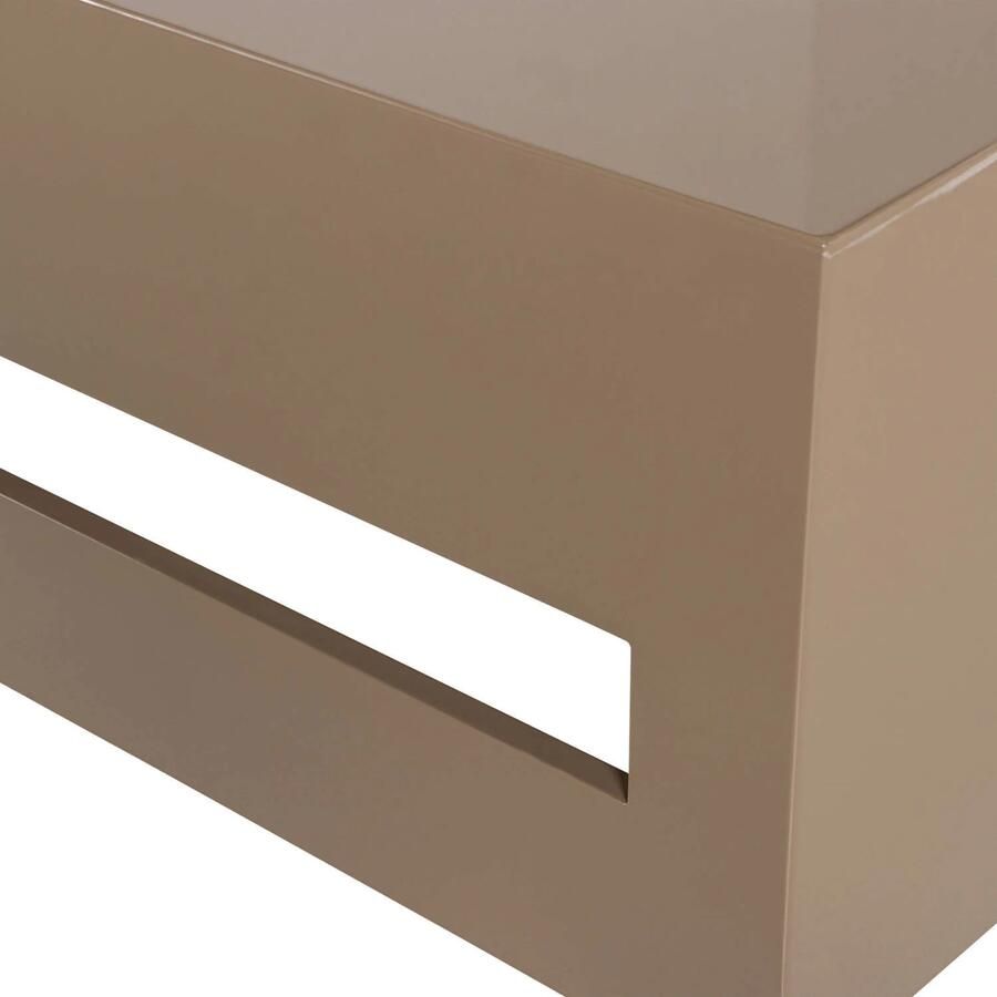 Vtwonen Modern Salontafel MDF Hout Hoogglans Zand Bruin 40x88x88 cm - Foto 2