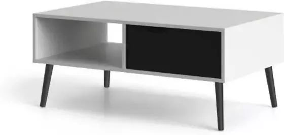 Leen Bakker Salontafel Delta wit mat zwart 43 3x98 7x60 2 cm