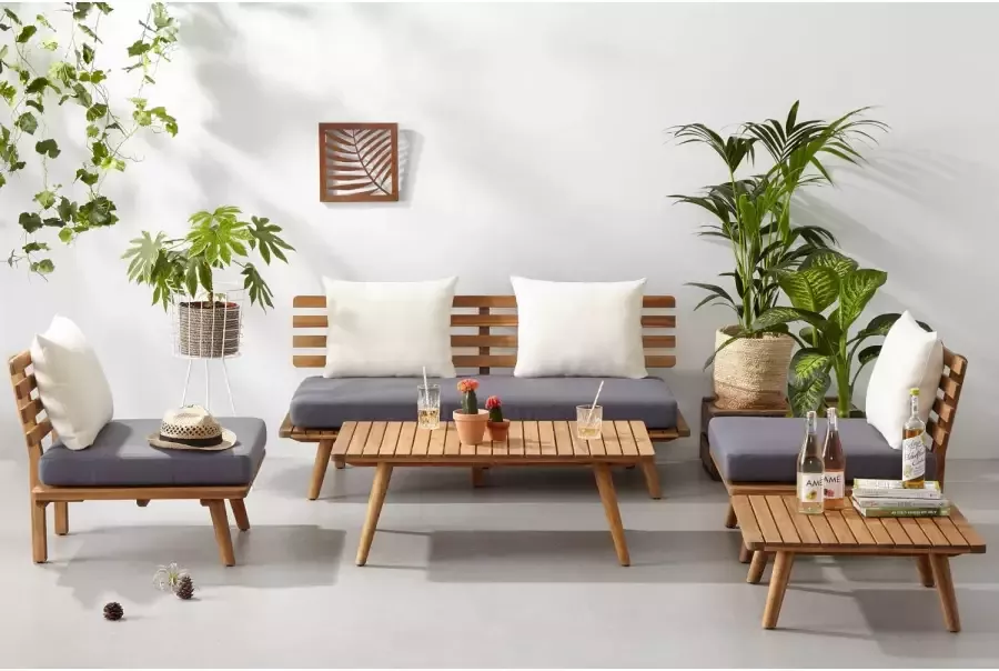 NOUS Garden loungeset Kyoto (met extra bijzettafel)