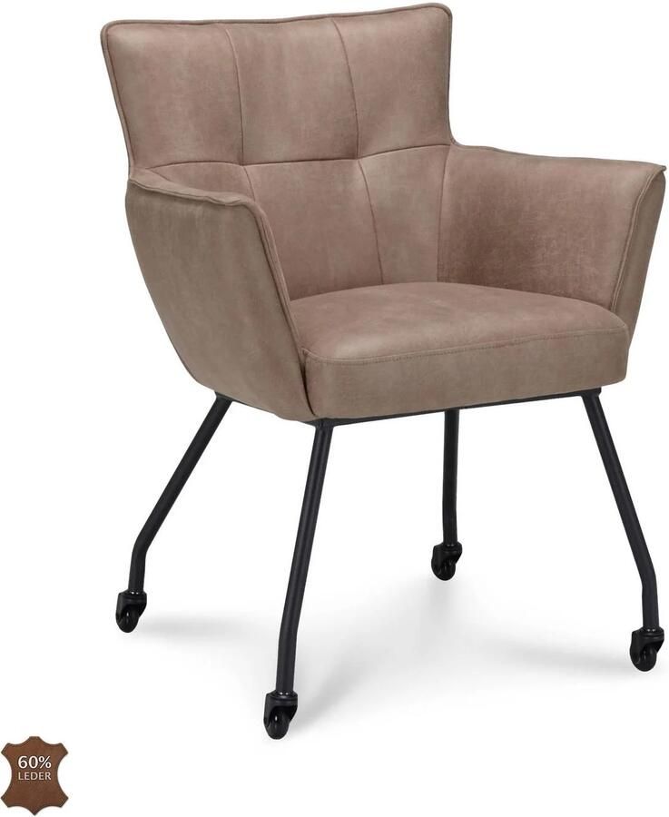 Wehkamp Home Armstoel met wielen Nea (set van 2)