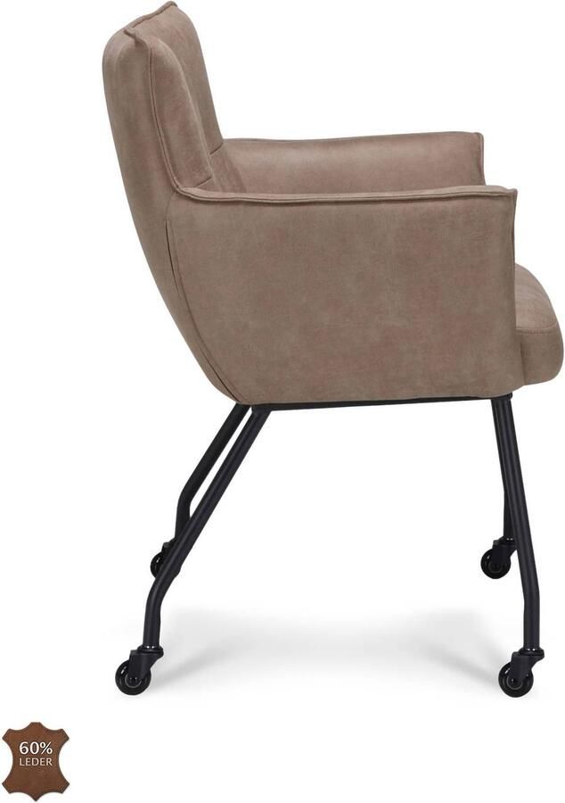 Wehkamp Home Armstoel met wielen Nea (set van 2) - Foto 3