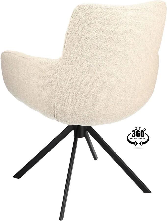 Wehkamp Home Armstoel Soho Microleder Bull Graphite 66 Leg Black 360° Return-system Sabi - Foto 2